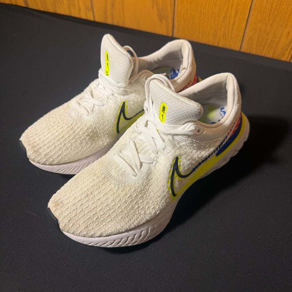 Nike React Infinity Run Flyknit 3 Premium 'White Racer Blue Volt' Running Shoes